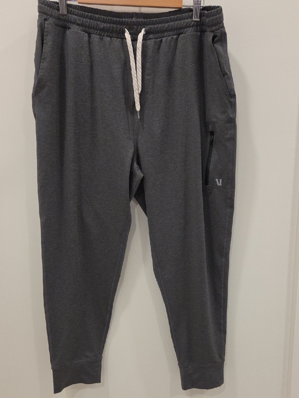 Vuori Charcoal Gray Slim Jogger with Zippered Thigh Pocket